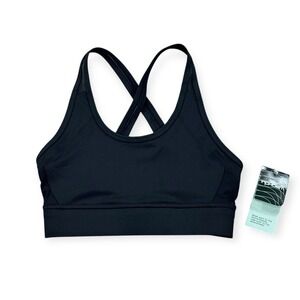 NWT Inphorm Cross Back Sports Bra Ashley High Impact Women's XS Black Raceback